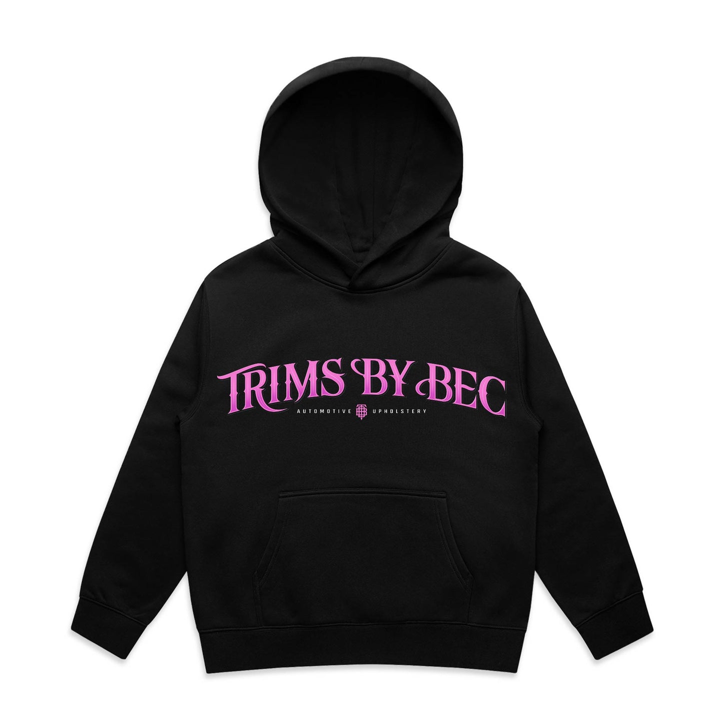 PREORDER!! Pink And Black Trims By Bec Kids Hoodie