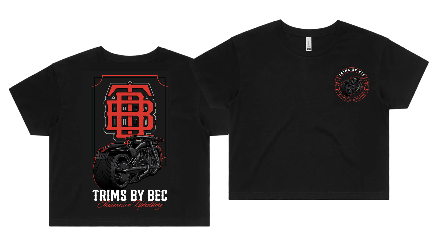 Women's Red V-Rod Crop Top