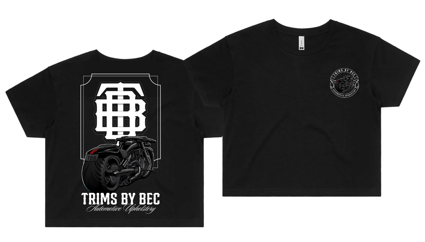 Women's White V-Rod Crop