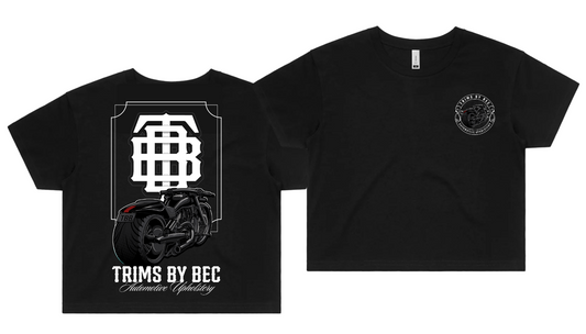 Women's White V-Rod Crop